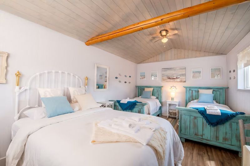 Inside Ocean Breeze — coastal whites and teal accents