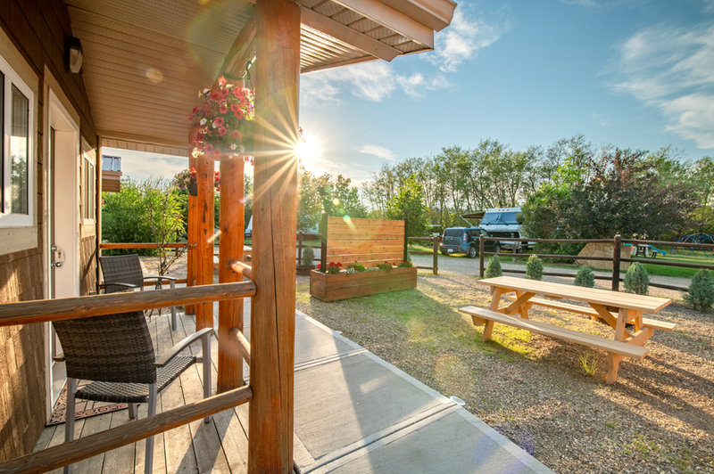 Themed cabin interior at Prairie Junction