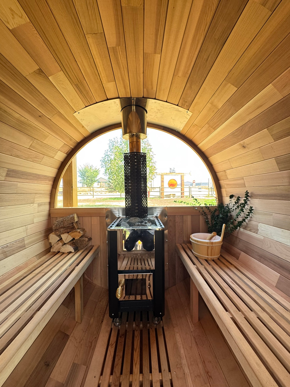 Hand-crafted wood-fired cedar sauna