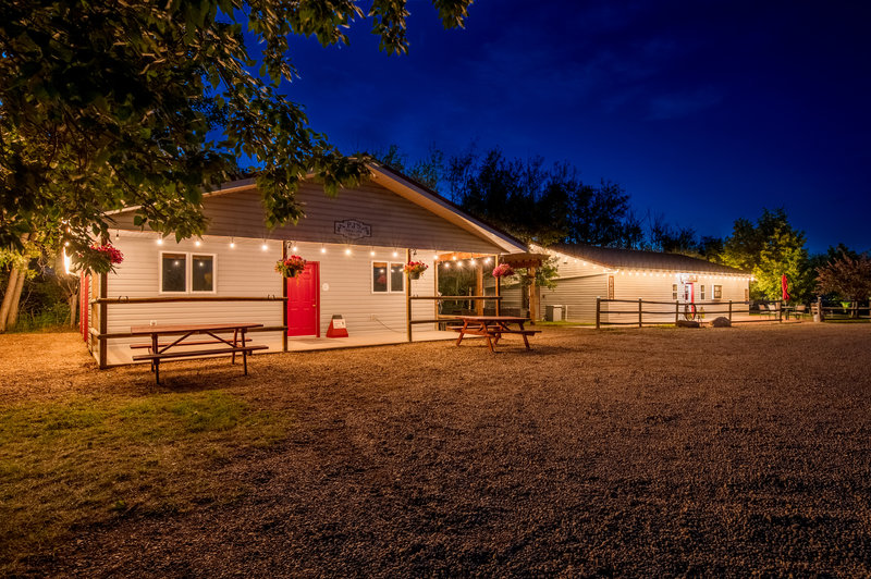 Guests gathering at the Prairie Junction venue