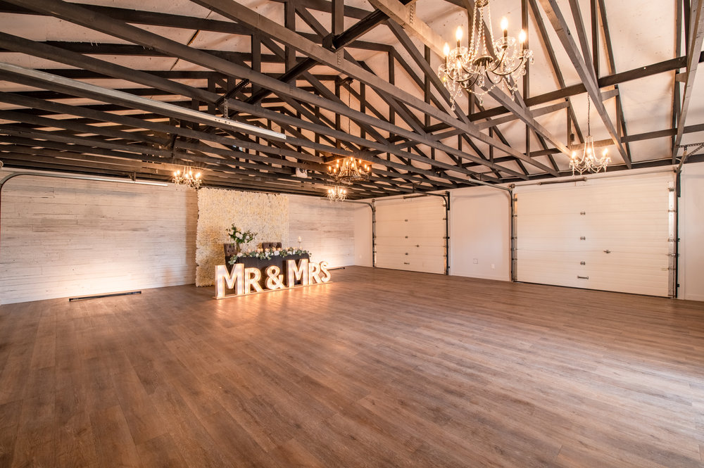 Ceremony-ready setting at Prairie Junction in Stettler