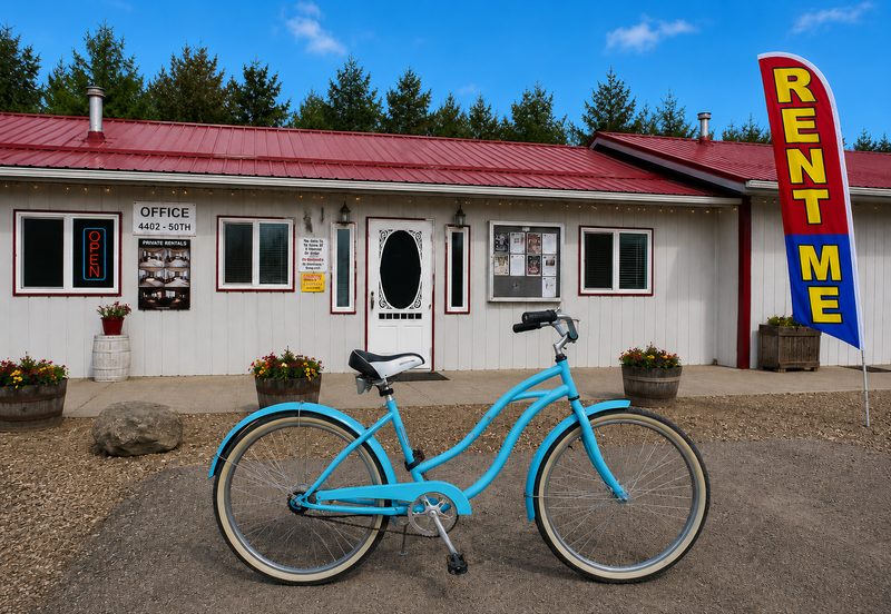 Blue cruiser bike rental