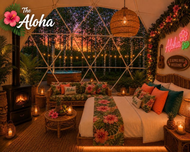 Inside The Aloha — Prairie Haven glamping at Prairie Junction